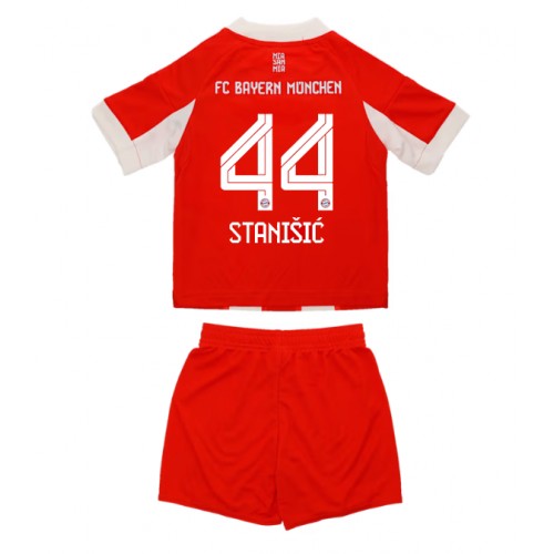 Bayern Munich Josip Stanisic #44 Hemmaställ Barn 2025-26 Kortärmad (+ Korta byxor) Bayern Munich Josip Stanisic #44 Hemmaställ Barn 2025-26 Kortärmad (+ Korta byxor)